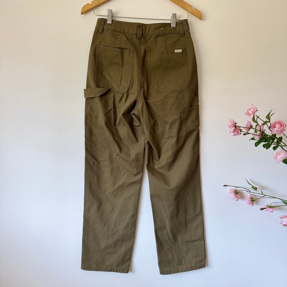 Brixton‎ Alameda Relaxed Carpenter Pants Olive Green Size 25 Womens Utility Edgy - Picture 3 of 16